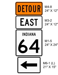 Detour Route Marker Signs